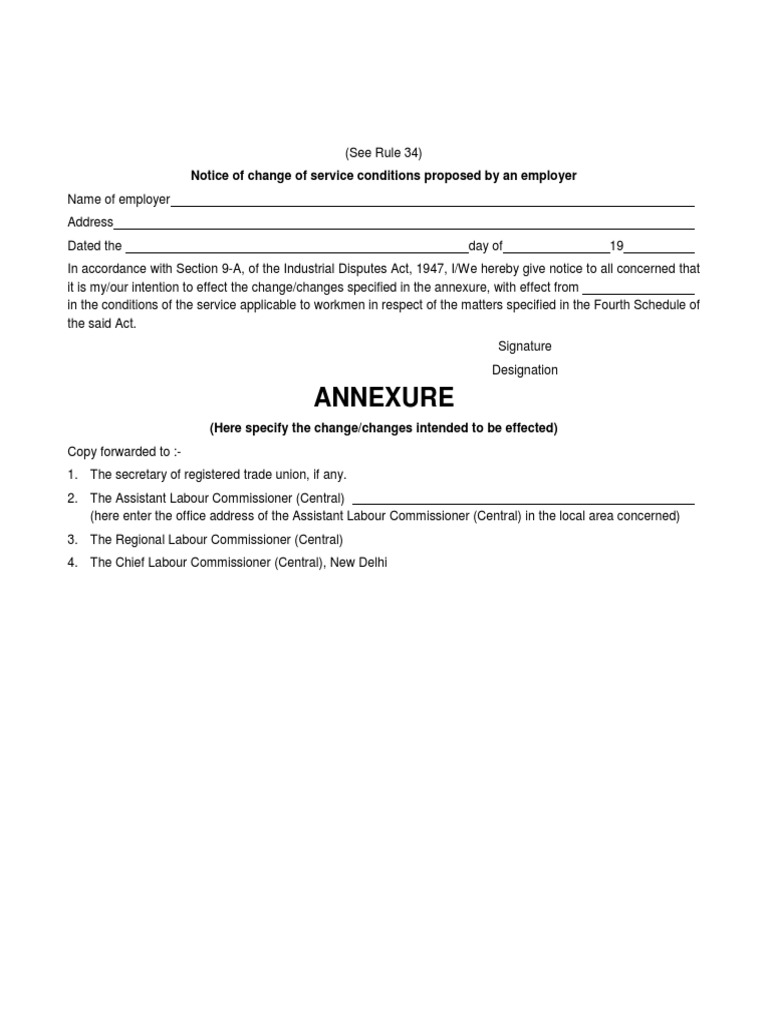 Notice of Change in Service Conditions | PDF | Law | Technology ...