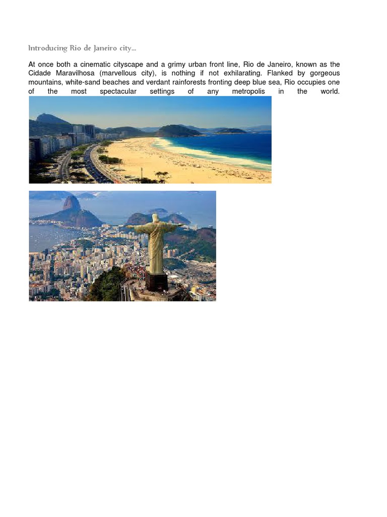 Rio de Janeiro Travel Guide | PDF