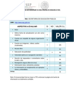 Lista de Cotejo Sep