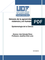 Genesis de La Violencia y Agresividad en Humanos