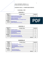 Master of Science (M.SC.) - Computer Science Curriculum - 2013