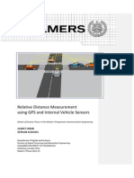 Relative Distance Measurement Using GPS and Internal Vehicle Sensors