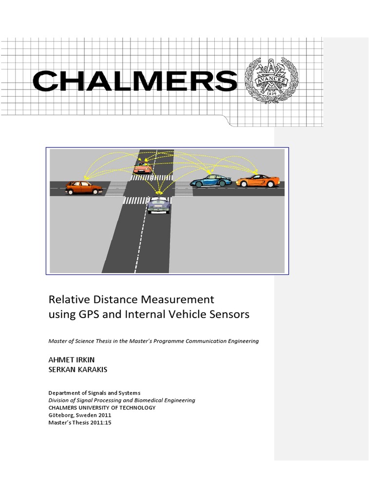 Relative Distance Measurement Using GPS and Internal Vehicle Sensors ...
