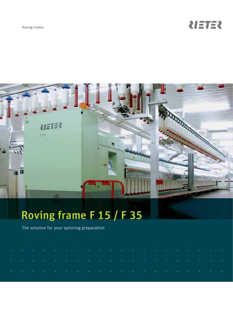 F 15 F 35 Roving Frame Brochure 1904-V2 en Original 16514 | PDF ...