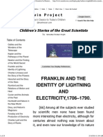 Franklin and The Identity of Lightning AND ELECTRICITY, 1706-1790