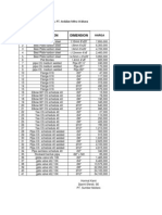 Daftar Harga Barang NO Description Dimension: Kepada: Bpk. Agung Siswahyu, PT. Andalan Mitra Wahana