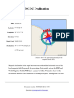 NGDC Magnetic Declination Report