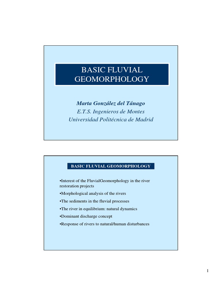 Fluvial Geomorphology for River Restoration | PDF | Sediment | River