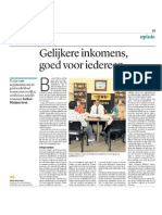 Gelijkere Inkomens Goed Voor Iedereen - Esther-Mirjam Sent - Trouw 2014-02-07