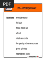 Pro & Contra Hydropower: Advantages