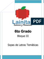 6to Grado - Bloque 3 - Sopa de Letras