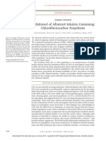 Withdrawal of Albuterol Inhalers Containing Chlorofluorocarbon Propellants