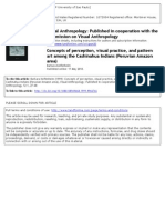 Concepts of perception, visual practice, and pattern art among the Cashinahua Indians (Peruvian Amazon area).