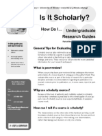 Is It Scholarly?: How Do I... Undergraduate Research Guides