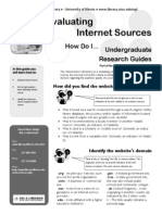 Evaluating Internet Sources