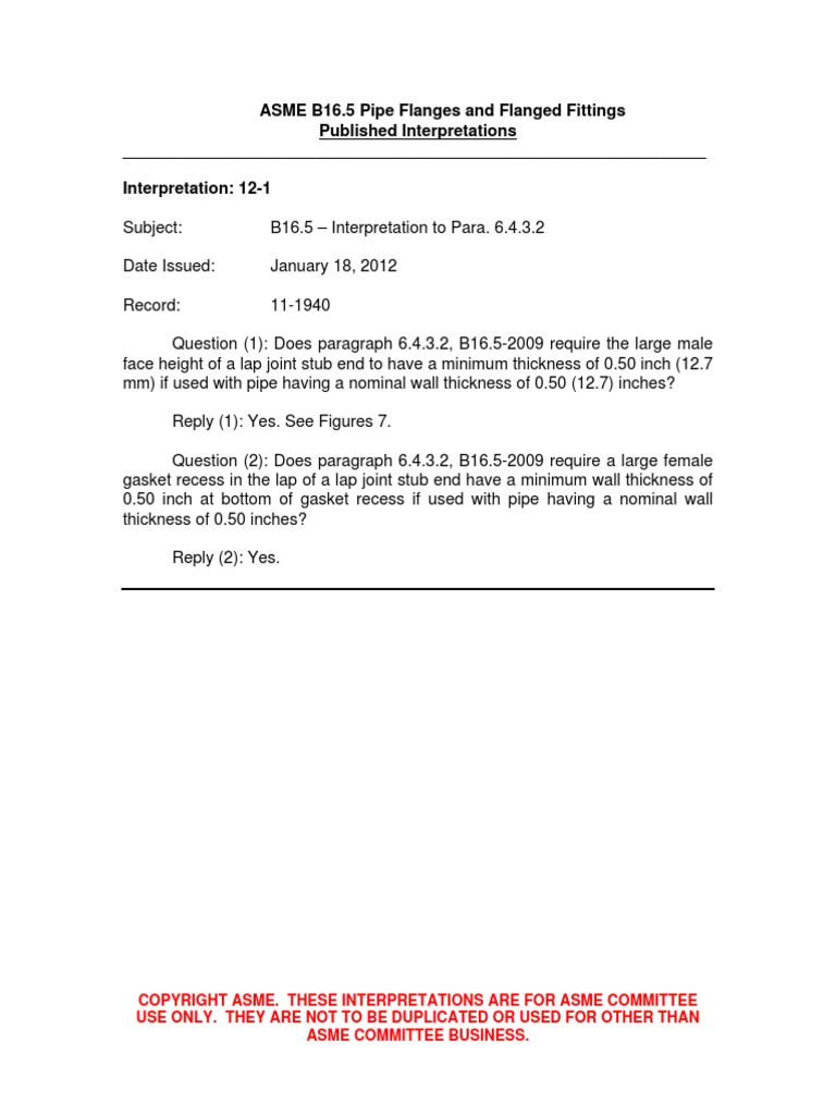 Asme B16.5 Pipe Flanges And Flanged Fittings