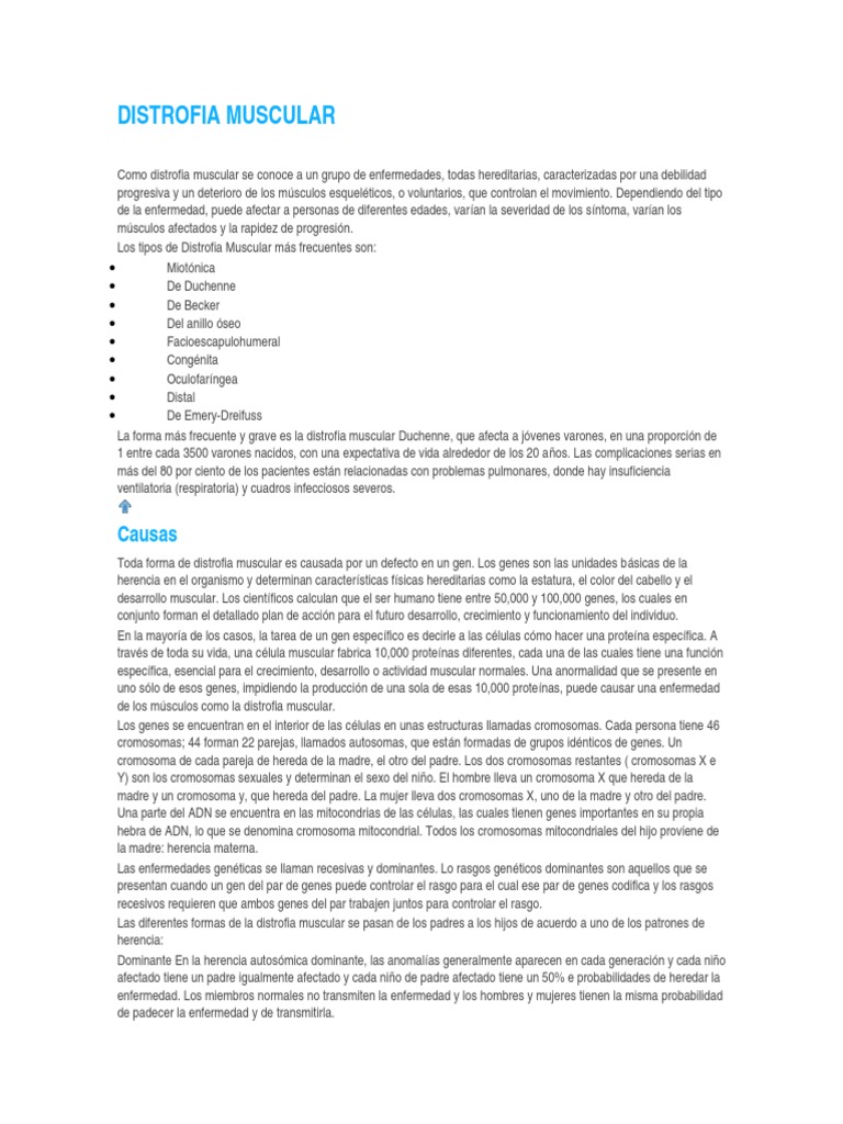 Distrofia Muscular | PDF