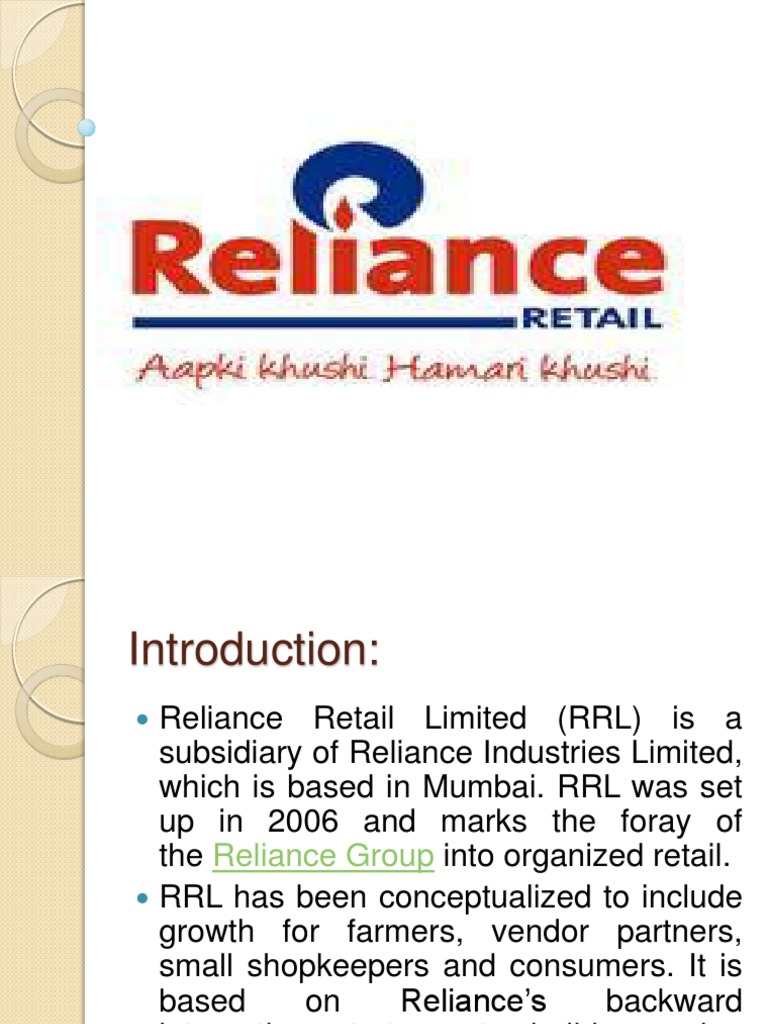 Reliance Retail Ltd business divisions | PDF | Retail | Grocery Store