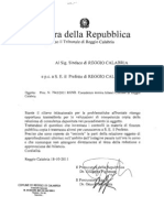 Relazione Procura RC Sul Comune Di Reggio Calabria