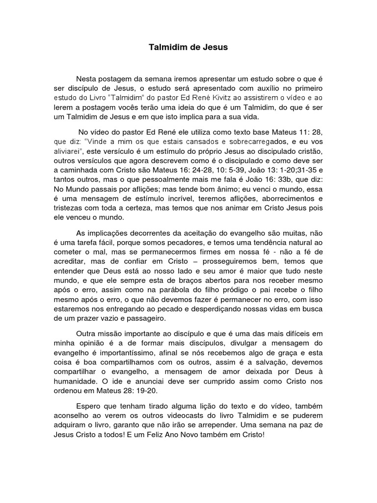 Talmidim de Jesus | PDF