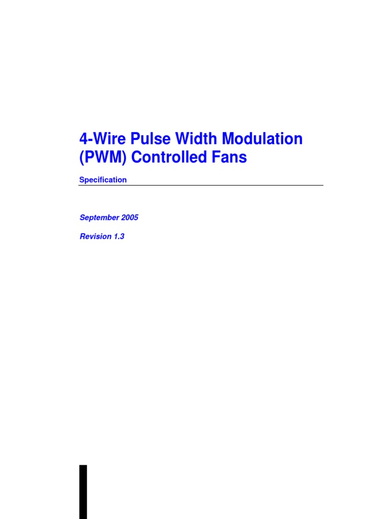 Developer Specs 4 Wire PWM Spec | PDF | Computers | Technology ...