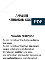 Pertemuan Ke-10 - Analisis Kebijakan Sosial