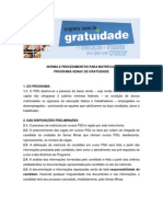 NORMA E PROCEDIMENTOS PARA MATRÍCULA PROGRAMA SENAC DE GRATUIDADE