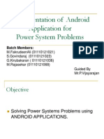 Implementation of Android Application For Power System Problems