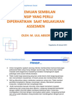 Pertemuan 9 - Prinsip Yang Perlu Diperhatikan Saat Melakukan Assesment