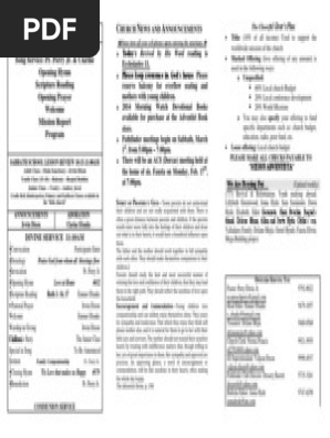 Church Bulletin