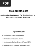 Basic Electronics: An Introduction Course For The Students of Information Systems Sciences