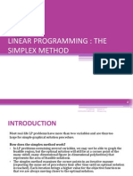 Linear Programming - Simplex