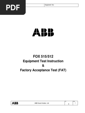 Fox515 Fat Test Procedures E 0 Contoh Power Supply Computer Network
