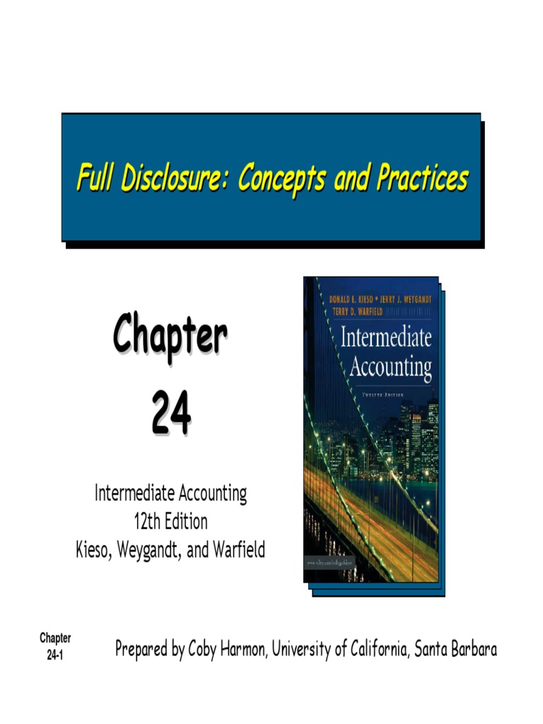 024 Full Disclosure Concepts and Practices PDF Financial