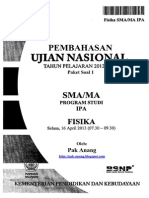 Pembahasan Soal UN Fisika SMA 2013 Paket 1