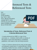 Norm - Referenced Tests & Criterion-Referenced Tests