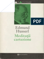 Edmund Husserl Meditatii Carteziene