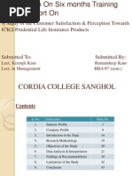 A Study of The Customer Satisfaction & Perception Towards ICICI Prudential Life Insurance Products