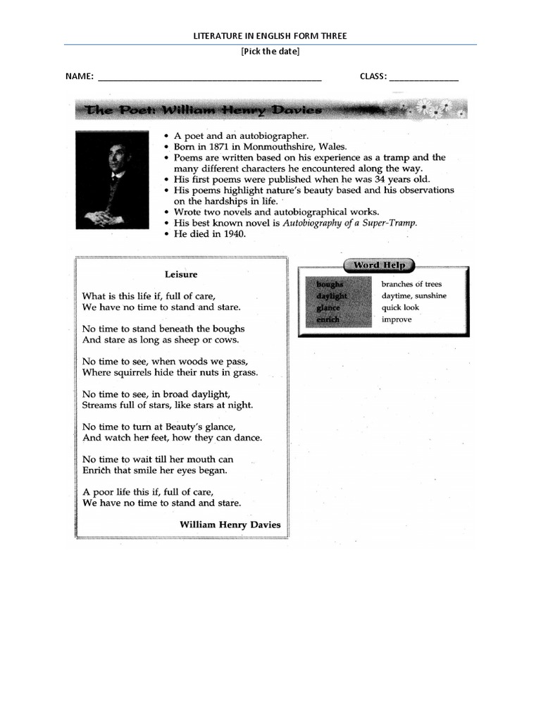 English Literature Guide for Form Three | PDF | Language Arts ...