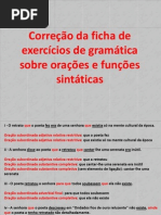 Correção gramática