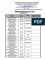 Calendario f.b.v. 2014 Arbitros