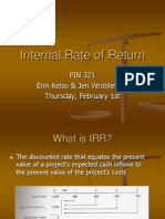 Lecture 6 - IRR 