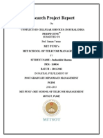 Research Project Report: Mit Pune'S Mit School of Telecom Management