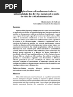 O pluralismo cultural no currículo e a