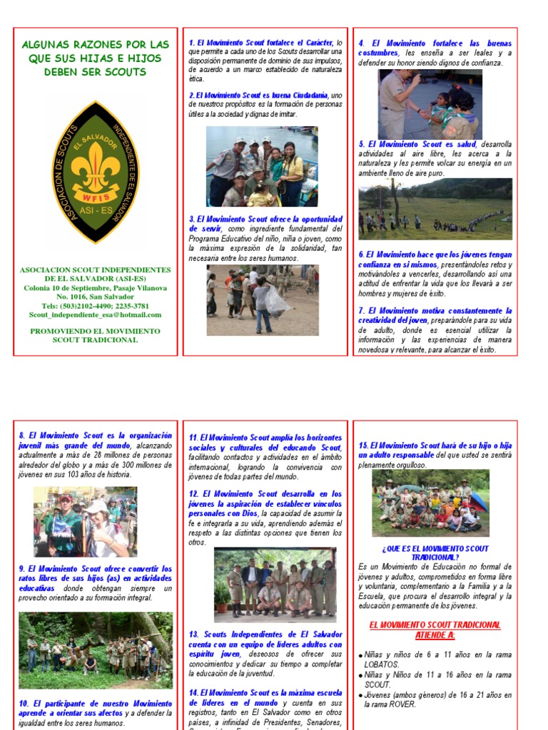 Beneficios de ser Scout para niños | PDF | Exploración | Juventud