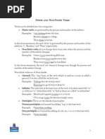 English Finite and Non Finite Verbs