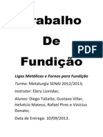 Ligas metálicas e fornos para fundição