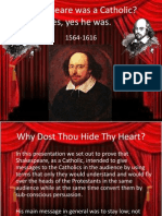 Shakespeare Was A Catholic