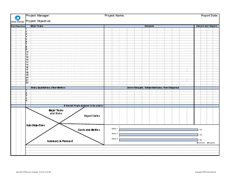 The OPPM (TM) Template | PDF