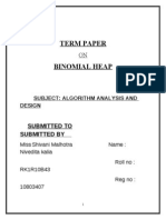 Term Paper Binomial Heap: Submitted To Submitted by
